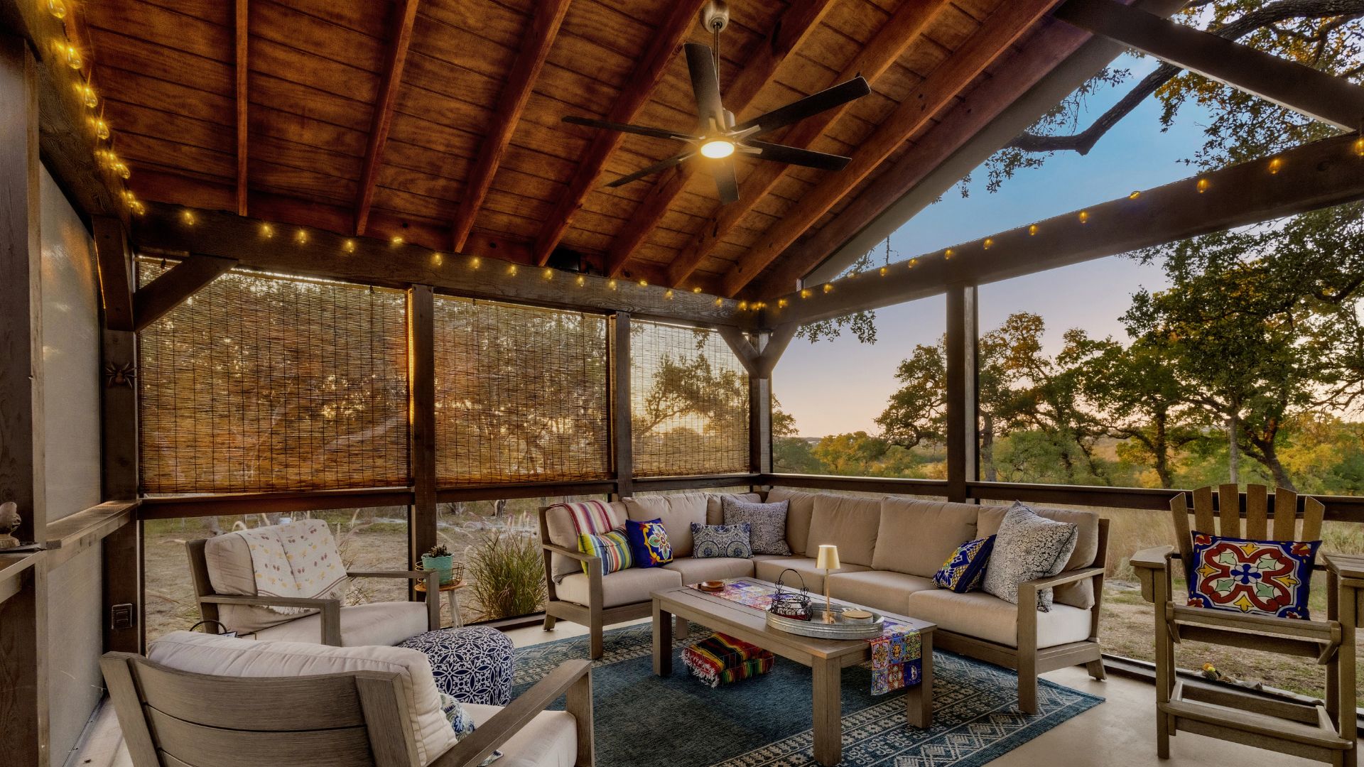 Custom screened in patio in Bulverde TX