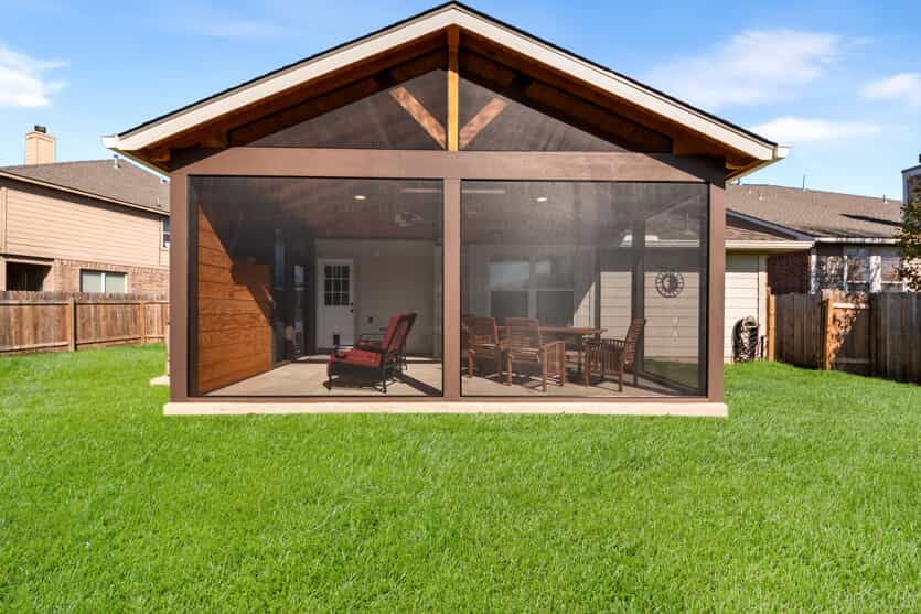 screened porch addition beyond builder grade