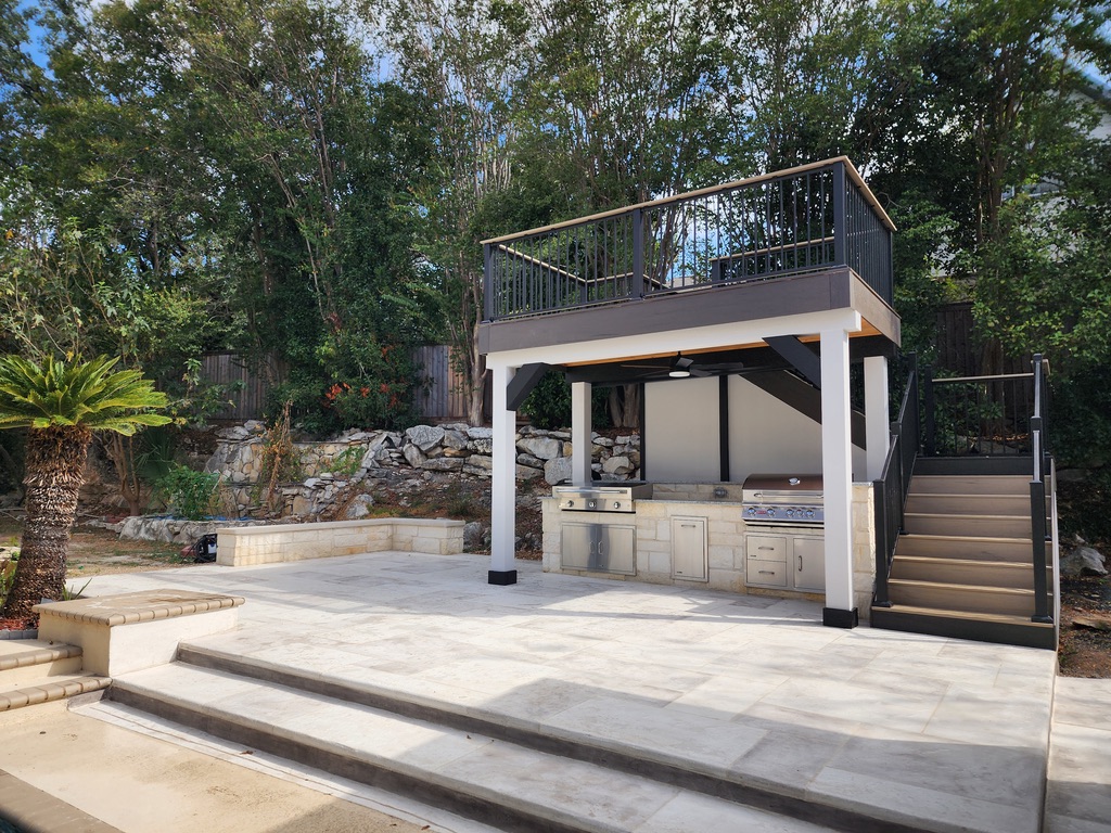 Custom TPC overlay patio in Rogers Ranch San Antonio