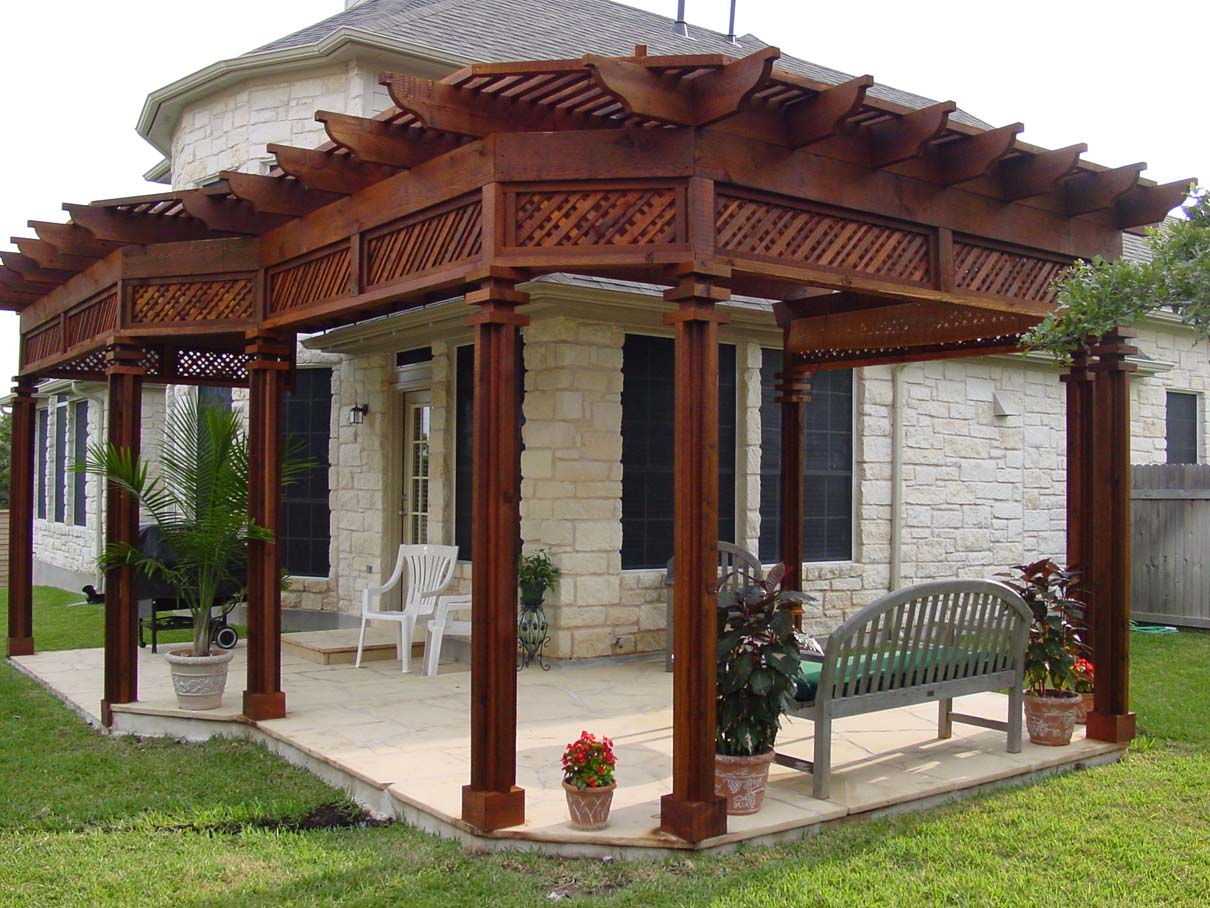wooden pergolas San Antonio Hill Country
