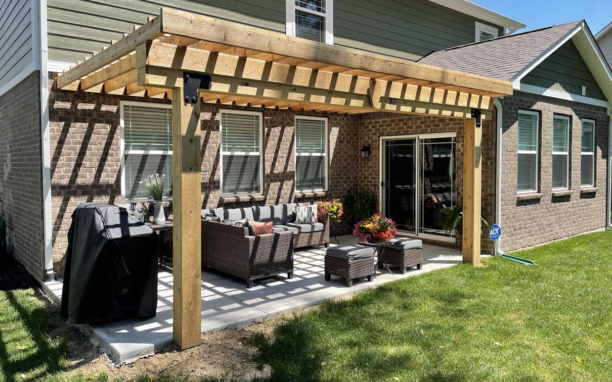 Hill Country pergola installation