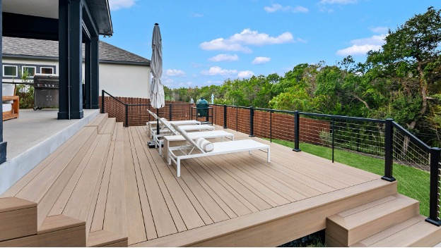 spacious custom deck