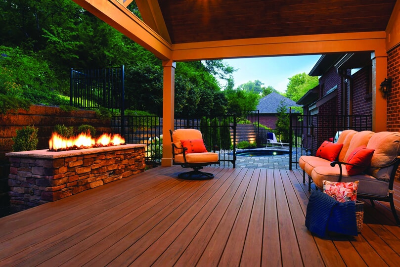 Fire on Backyard Deck